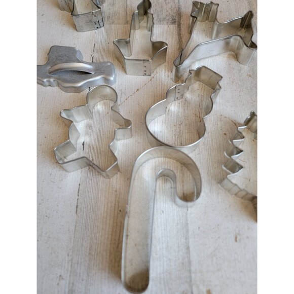 Vintage cookie cutters snowman tree candy cane candle kitchen‎ Xmas accessory - Picture 2 of 13